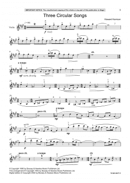 page one of Three Circular Songs (Instrumental Solo)