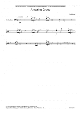 page one of Amazing Grace (Instrumental Solo)