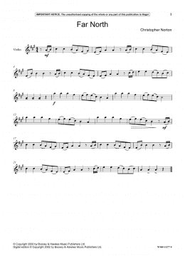 page one of Far North (Instrumental Solo)
