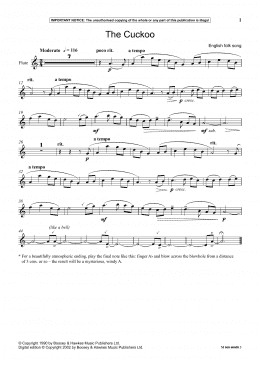 page one of The Cuckoo (Instrumental Solo)