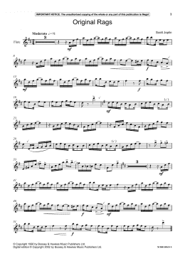 page one of Original Rags (Instrumental Solo)