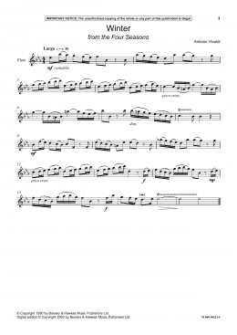 page one of Winter (from The Four Seasons) (Instrumental Solo)