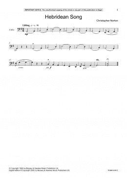 page one of Hebridean Song (Instrumental Solo)