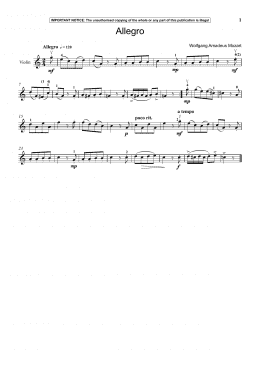 page one of Allegro (Instrumental Solo)