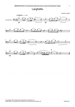 page one of Larghetto (Instrumental Solo)