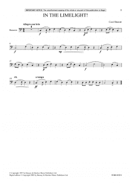 page one of In The Limelight! (Instrumental Solo)