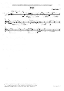 page one of Bliss (Instrumental Solo)