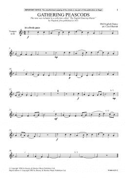 page one of Gathering Peascods (Instrumental Solo)