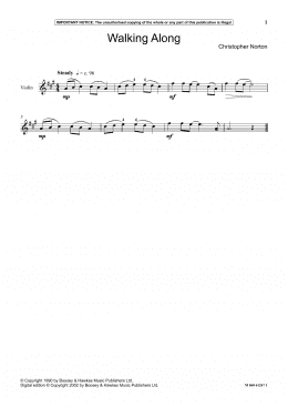 page one of Walking Along (Instrumental Solo)