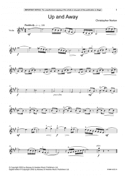 page one of Up And Away (Instrumental Solo)