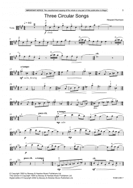 page one of Three Circular Songs (Instrumental Solo)