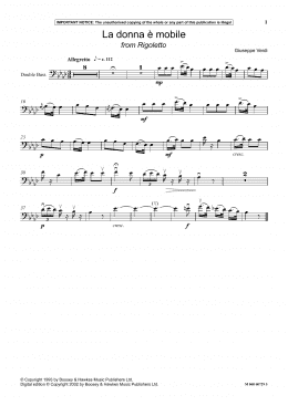 page one of La Donna E Mobile (from Rigoletto) (Instrumental Solo)