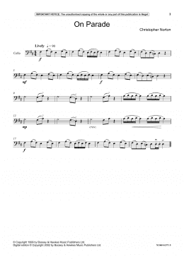 page one of On Parade (Instrumental Solo)