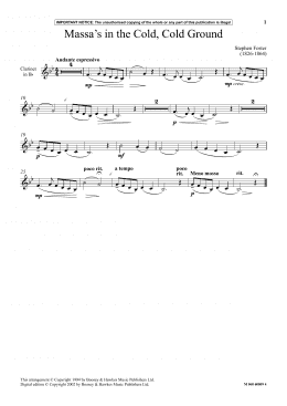 page one of Massa's In The Cold, Cold Ground (Instrumental Solo)