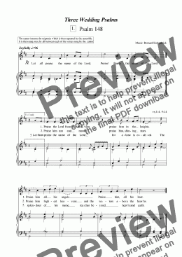 page one of 3 Wedding Psalms-Download Sheet Music