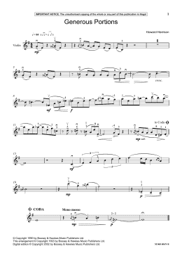page one of Generous Portions (Instrumental Solo)