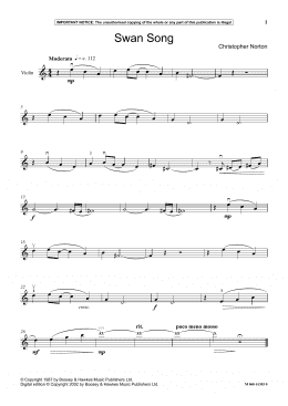 page one of Swan Song (Instrumental Solo)