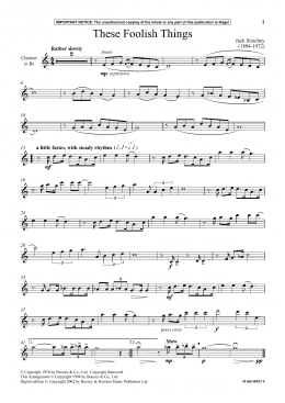 page one of These Foolish Things (Instrumental Solo)