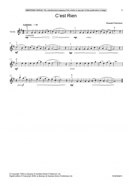 page one of C Est Rien (Instrumental Solo)
