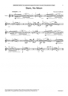 page one of Stars, No Moon (Instrumental Solo)