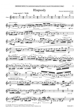 page one of Rhapsody (Instrumental Solo)