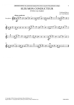 page one of Suis Mon Conducteur (Follow-My-Leader) (Instrumental Solo)