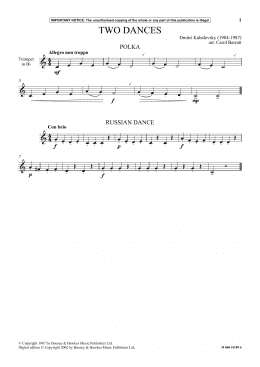 page one of Two Dances (Instrumental Solo)