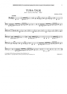 page one of Tuba Talk (from Learn As You Play Tuba) (Instrumental Solo)