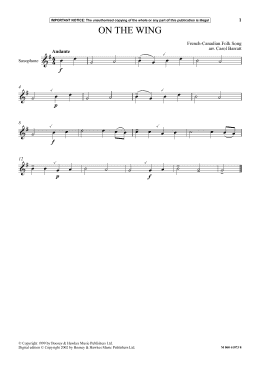 page one of On The Wing (Instrumental Solo)