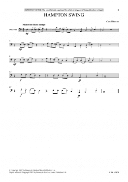 page one of Hampton Swing (Instrumental Solo)