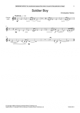 page one of Soldier Boy (Instrumental Solo)