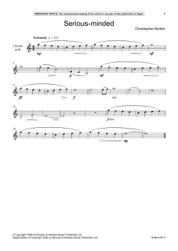 page one of Serious Minded (Instrumental Solo)