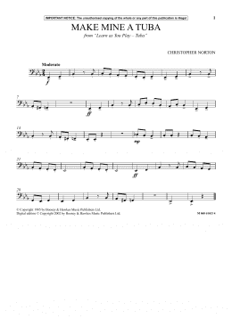 page one of Make Mine A Tuba (from Learn As You Play Tuba) (Instrumental Solo)
