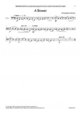 page one of A Bower (Instrumental Solo)