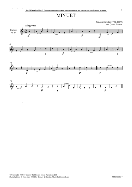 page one of Minuet (Instrumental Solo)