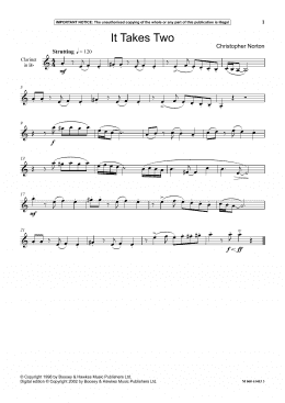page one of It Takes Two (Instrumental Solo)