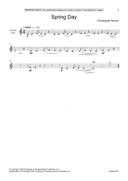 page one of Spring Day (Instrumental Solo)
