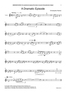 page one of A Dramatic Episode (Instrumental Solo)
