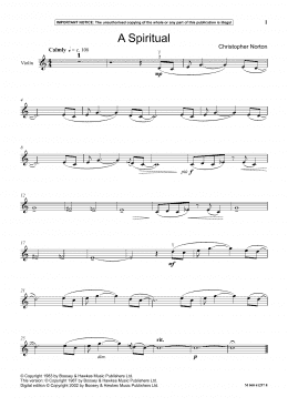 page one of A Spiritual (Instrumental Solo)