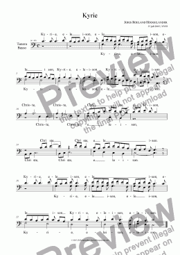 page one of Kyrie  (Choir TB)