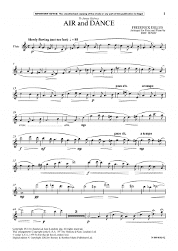 page one of Air And Dance (Instrumental Solo)