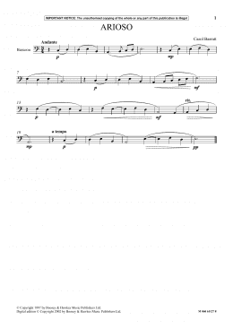 page one of Arioso (Instrumental Solo)