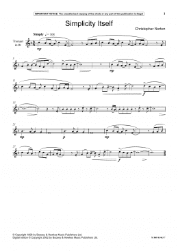 page one of Simplicity Itself (Instrumental Solo)