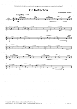 page one of On Reflection (Instrumental Solo)