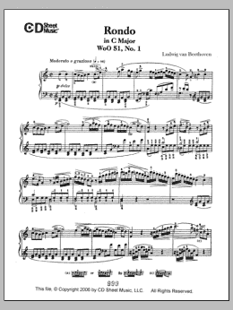 page one of Rondo in C Major, Op. 51, No. 1 (Piano Solo)