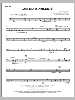 page one of God Bless America - Double Bass (Choir Instrumental Pak)