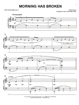 page one of Morning Has Broken (Piano Adventures)