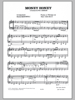 page one of Money Honey (Piano & Vocal)