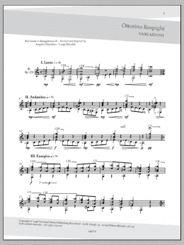 page one of Variazioni (Variations) (Piano, Vocal & Guitar Chords (Right-Hand Melody))