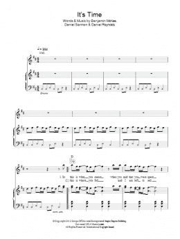 page one of It's Time (Piano, Vocal & Guitar Chords)
